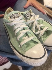 Converse All Star Mint Green Canvas Low Top Shoes Mens 5 Womens 7 In