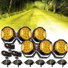 Auxbeam 5 Amber Side Shooter Led Work Light Bar Pods Fog Off Road Driving Lamp