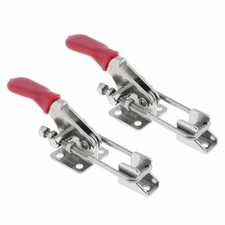 2x Latch Catch Toggle Clasp Clamps Adjustable Stainless Steel Lock Hasp