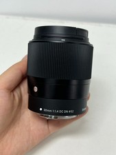 Used Sigma 30mm f/1.4 DC DN Sony E mount Lens No Hood Front Rear Caps
