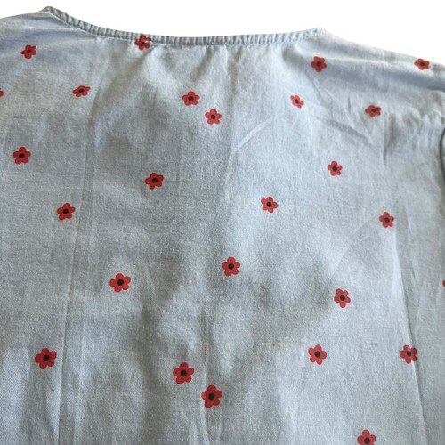 Jacadi Paris Girls Light Blue Floral Ruffle Long Sleeve Blouse - Size 10 - Picture 7 of 7