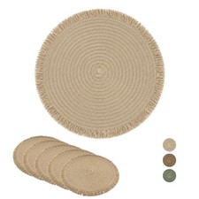 Platzsets Rund Boho, Dekorationsunterlage 6er...