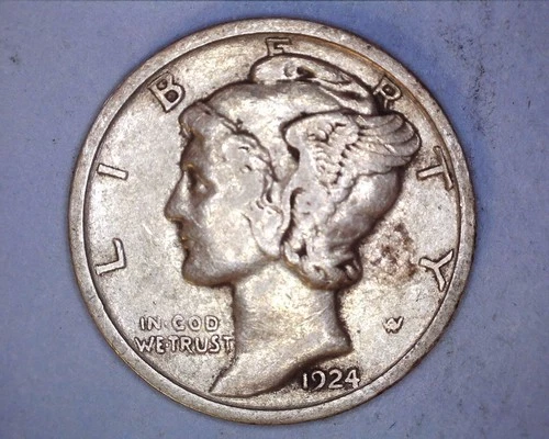1924  MERCURY DIME   FINE*** 310-6A