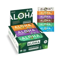ALOHA Organic Plant Based Protein Bars - 6 Flavor Variety Pack - 12 Count, 1....