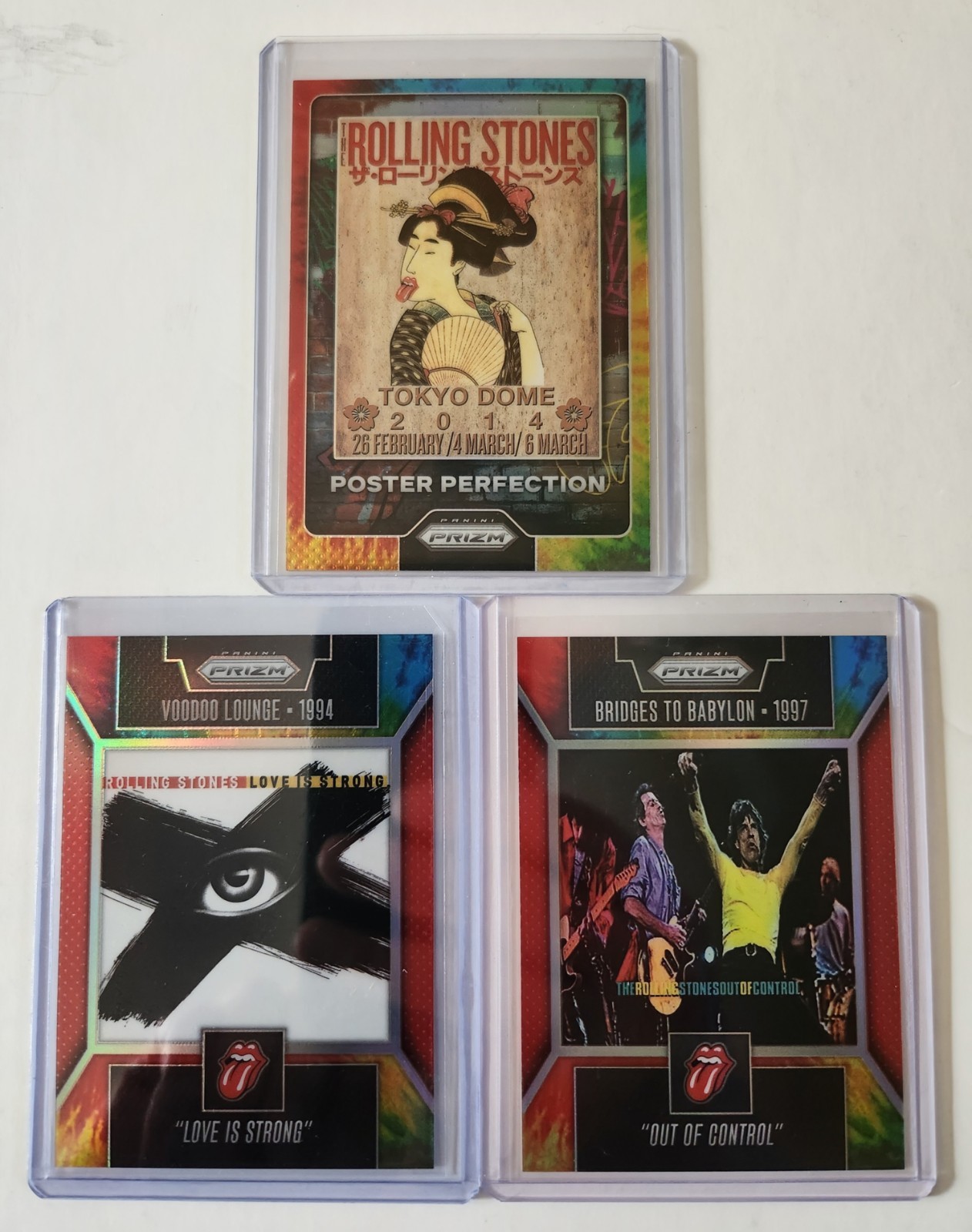 2025 Panini Prizm The Rolling Stones "Tie Dye" ( 3 Card #'d Lot) 