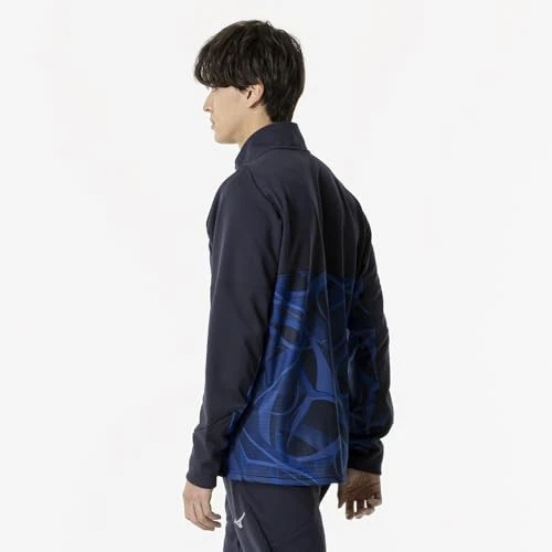 Jaqueta de treino Mizuno MUGEN GRAPHIC aquecimento jersey jogador-específico azul marinho - Imagem 4 de 4