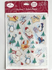 Winter Frolic Stickers Cats Penguins Bears 4 Sheets