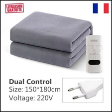 Couverture Chauffante Électrique 220V – Thermostat, Hiver Chaud, 3 Tailles Épais