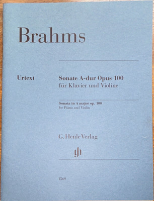 Brahms Sonate A-Dur Op. 100 für Klavier und Violine, G. Henle Verlag, Noten