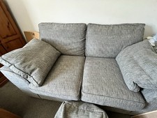 NEXT Grey Fabric 2 Seater Sofa Contemporary/Modern Pad Arm 170cm W