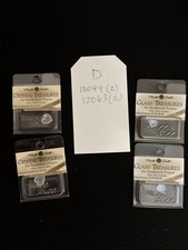 D-Lot 4 Vtg Mill Hill Crystal Glass Treasures Charms Heart, Flower DISCONTINUED