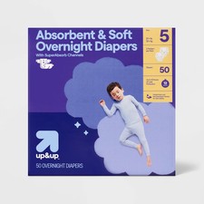 Disposable Overnight Diapers - Size 5 - 50ct - up up