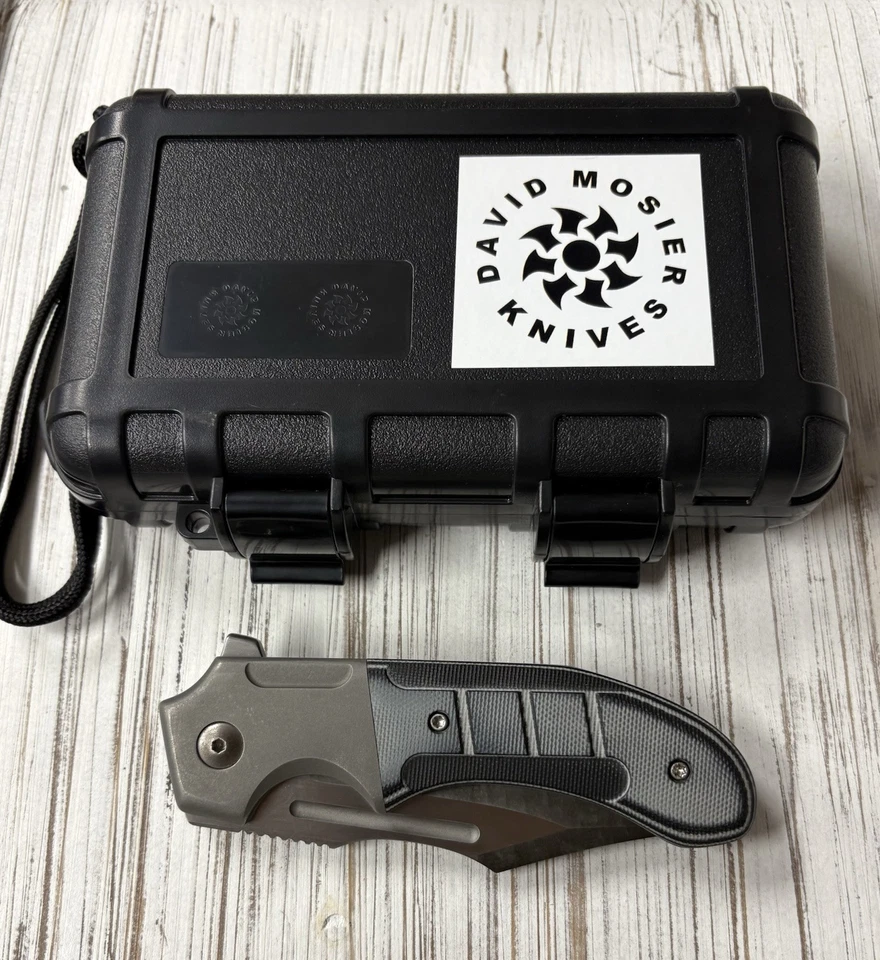 David Mosier Custom Knives Tribulation Ti/G10 Tanto - Image 3 of 4