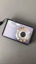 Used Samsung ES55 Compact Digital Camera Point Shoot Flash Works Retro Creamy Sk