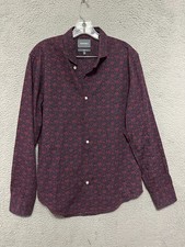 Bonobos Shirt Men's Large Slim Fit Roses Floral Button Down Long Sleeve Cotton