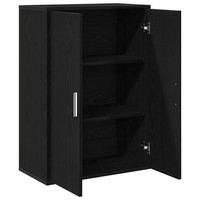 Sideboard Schwarz Eichen-Optik 60 Cm X 31 Cm X 84 Cm Holzwerkstoff