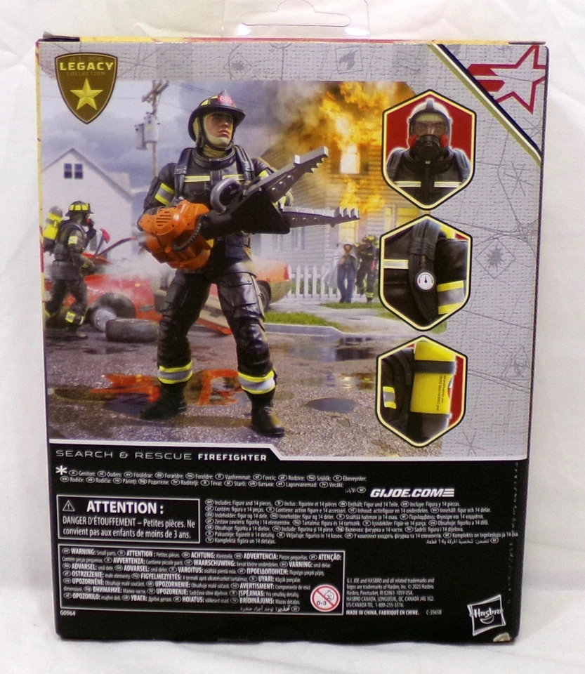 Figura Hasbro GI Joe Classified Legacy Collection Bombero Búsqueda y Rescate 6" Foto 3 de 4