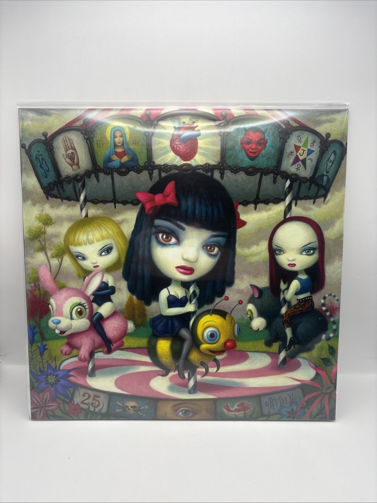 Jack Off Jill Clear Hearts Grey Flowers Splatter Vinyl LP Record Limited LE1000