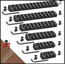 6 Pack Lock Picatinny Rail Aluminum 3/5/7/9/11/13 Slot Set M-Lok Picatinny Rail