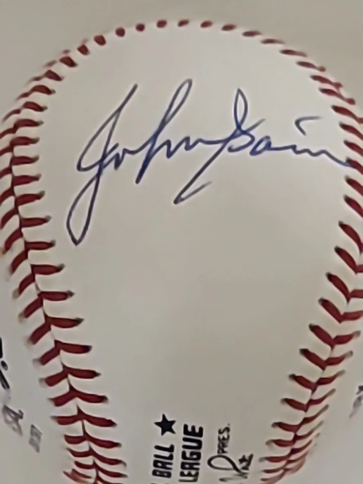 PSA/DNA Warren Spahn/Johnny Sain Dual-Signed ONL Baseball Boston Braves Clean - Image 3 of 4