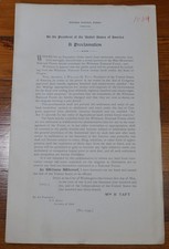 William H Taft / Whitman National Forest Map Proclamation Oregon 1st ed 1910