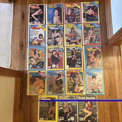 LOT OF 19 BIKER MAGAZINES VTG 80s To Early 90s IRON HORSE - Image 1 of 4