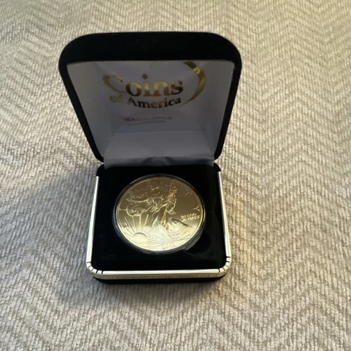 U.S. Mint American Eagle 2003 gold gilded/plated 1 oz Silver Coin