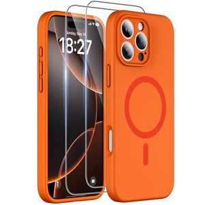 Magnetic for iPhone 16 Pro Max Case, Compatible with MagSafe orange