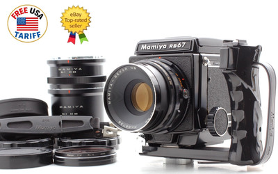 w/Tube&Hood [Near Mint+] Mamiya RB67 Pro Film Camera NB 127mm f3.8 Lens From JPN
