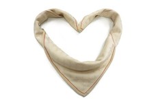 Celine Square Scarf 48cm Triomphe Jacquard Cream Cotton