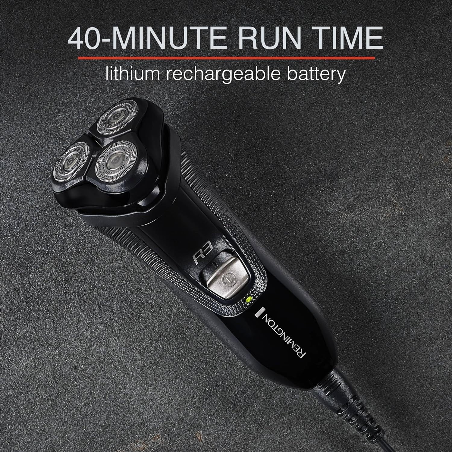 REMINGTON R3 Style Series Men's Rotary Shaver, Wet/Dry Rechargeable, Flexing
