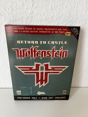RETURN TO CASTLE WOLFENSTEIN - RARE PREORDER BOX - PC/CD - NEW - FACTORY SEALED