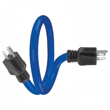 3 Prong Plug Double Male Extension Cord For 12 AWG 125V NEMA 5-15P to 5-15P Blue