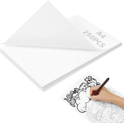 Transparentpapier A4, 250 Blatt Pauspapier Weiß, 16 g/m² Tracing Paper Durchsich