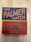 Vintage Palmer Match Co. 2 Lot Match  Boxes - Boxes Only - Empty - Akron Ohio US