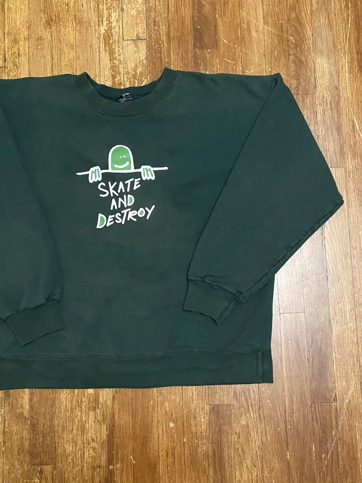 Sudadera De Colección Y2K Thrasher Skate & Destroy Estampado Gráfico Cuello Redondo Grande Foto 4 de 4