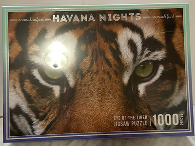NIB Eye of the Tiger 1000 Pc Jigsaw Puzzle b Havana Nights Animal Safari Collect