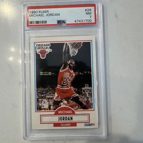 1990-91 Fleer - Michael Jordan #26 Black Line Under Biographical Information