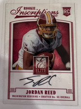 JORDAN REED 2013 Panini Elite Rookie Inscriptions #33 Black Ink AUTO RC Redskins