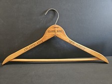 SEASIDE HOTEL ATLANTIC CITY NEW JERSEY ORIGINAL VINTAGE WOOD CLOTHES HANGER 40"