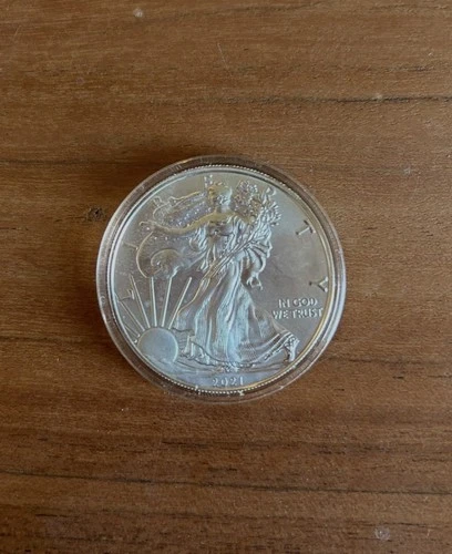 2021 1 oz Silver American Eagle Brilliant Uncirculated Coin .999 1oz. BU Type 1