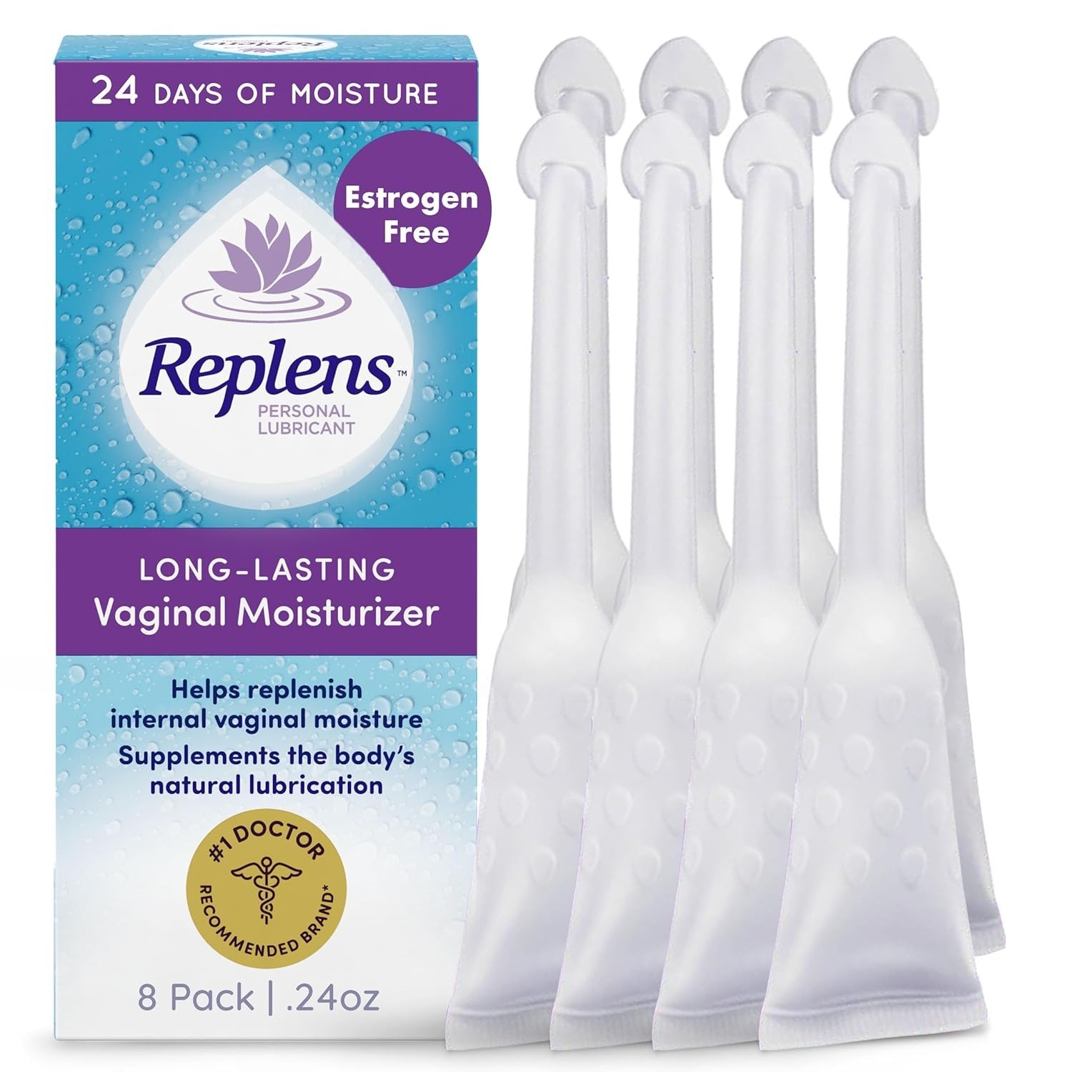 Long-Lasting Vaginal Hydration - 8ct Applicators, Estrogen-Free & Fragrance  Free | eBay