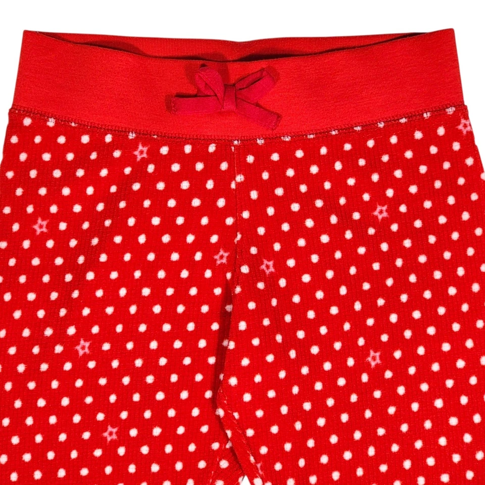 Pantalones de pijama rojos American Girl niñas talla M 10 estrellas lunares terciopelo pijamas salón Foto 2 de 4