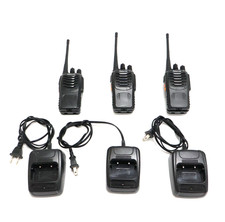 Lot of 3 Retevis H-777 16-Channel FRS Two-way Radio with Charging Stand