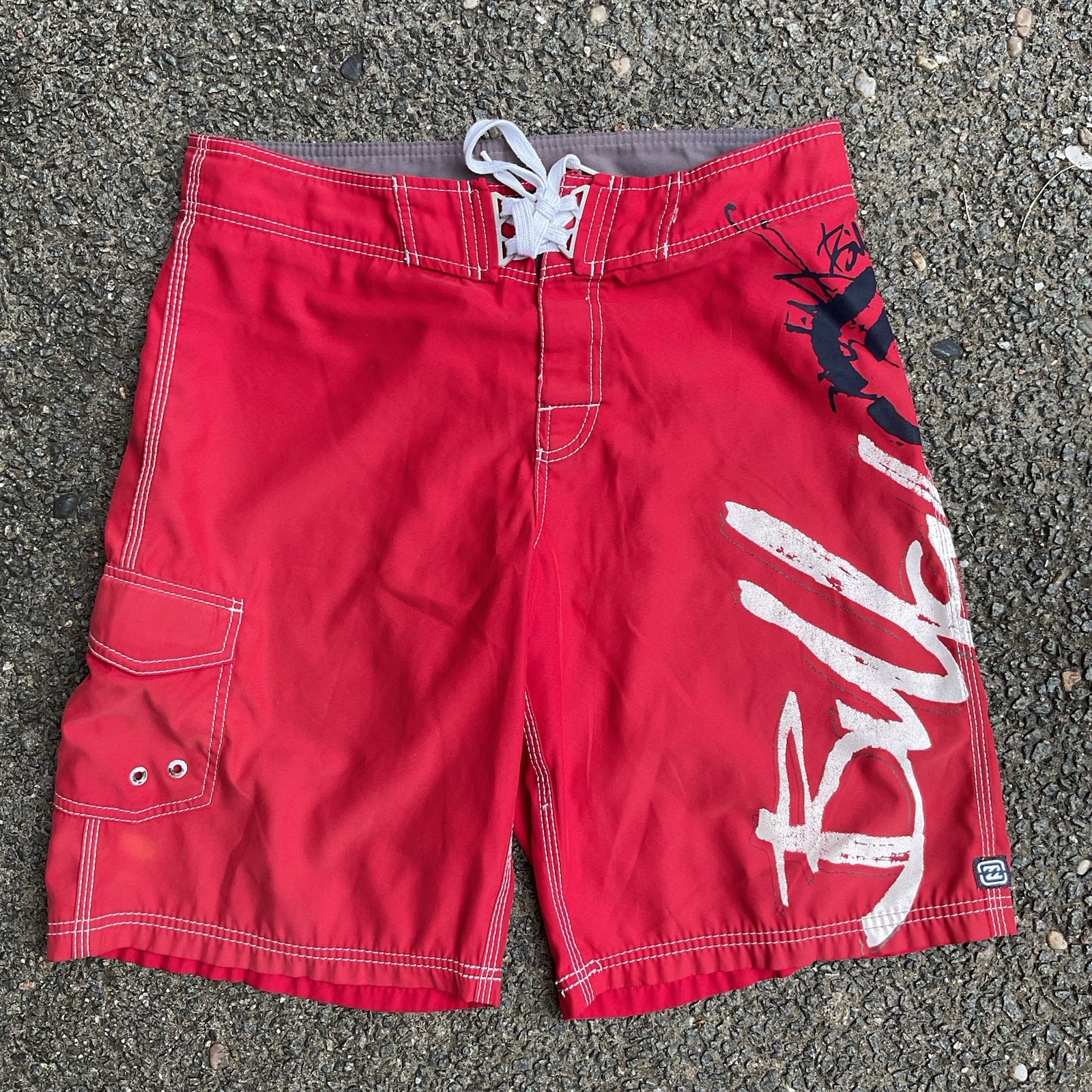Vintage billabong boardshorts W33 Red Surf Wear 2000s Y2K