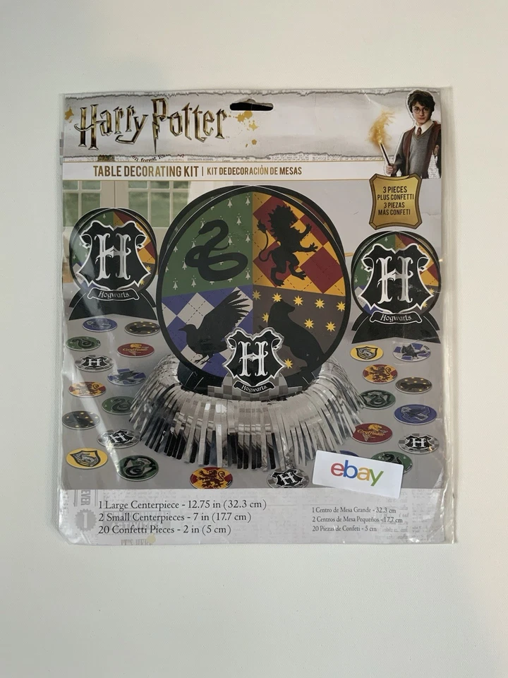 Harry Potter Lote De 2 Kit De Decoración De Fiesta y Remolino Decoraciones Casas Hogwarts Foto 2 de 4