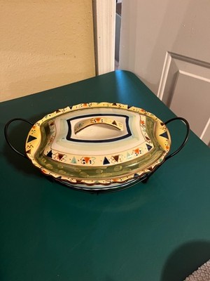 Temptations Presentable Ovenware by Tara, Oval with Lid & Wire Rack! 