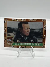 1991 Topps Desert Storm #1 the Commander in Chief George Bush Trading Card