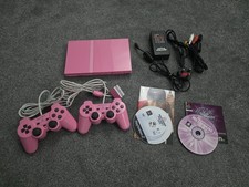 Sony Playstation 2 Pink PS2 Slim Console + 2 Controllers + 2 Games