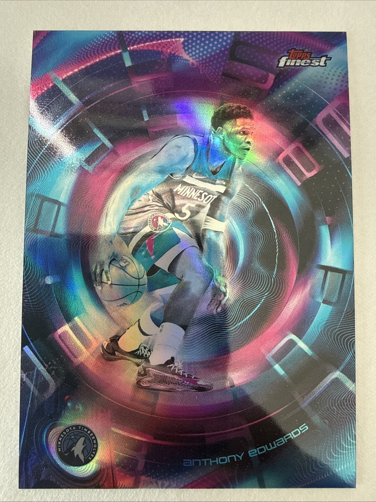 2025-26 Topps Finest Pulse #P-2 Anthony Edwards Timberwolves SSP